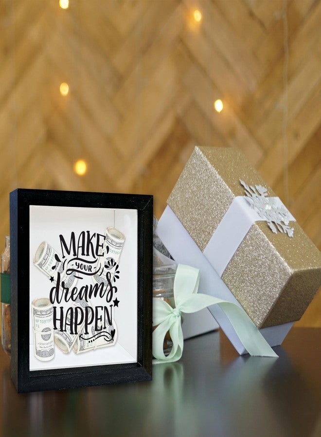 Mueddur Adventure Fund Shadow Box Frame, Travel Fund Money Box with Slot, Make Your Dream Happen Themed Adventure Memory Box, Inspirational Keepsake Box Gifts for Women, Decorative Wooden Money Savings -08 - Image 5
